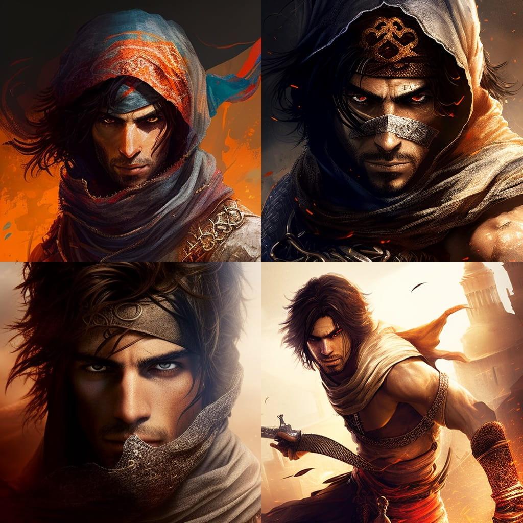 Prince of Persia style, Midjourney V4, render 1 of 4