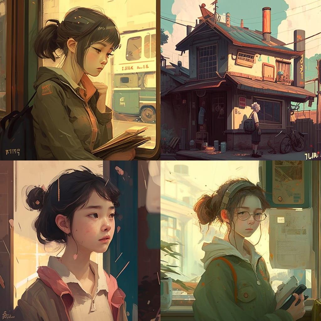 Puuung style, Midjourney V4, render 1 of 4