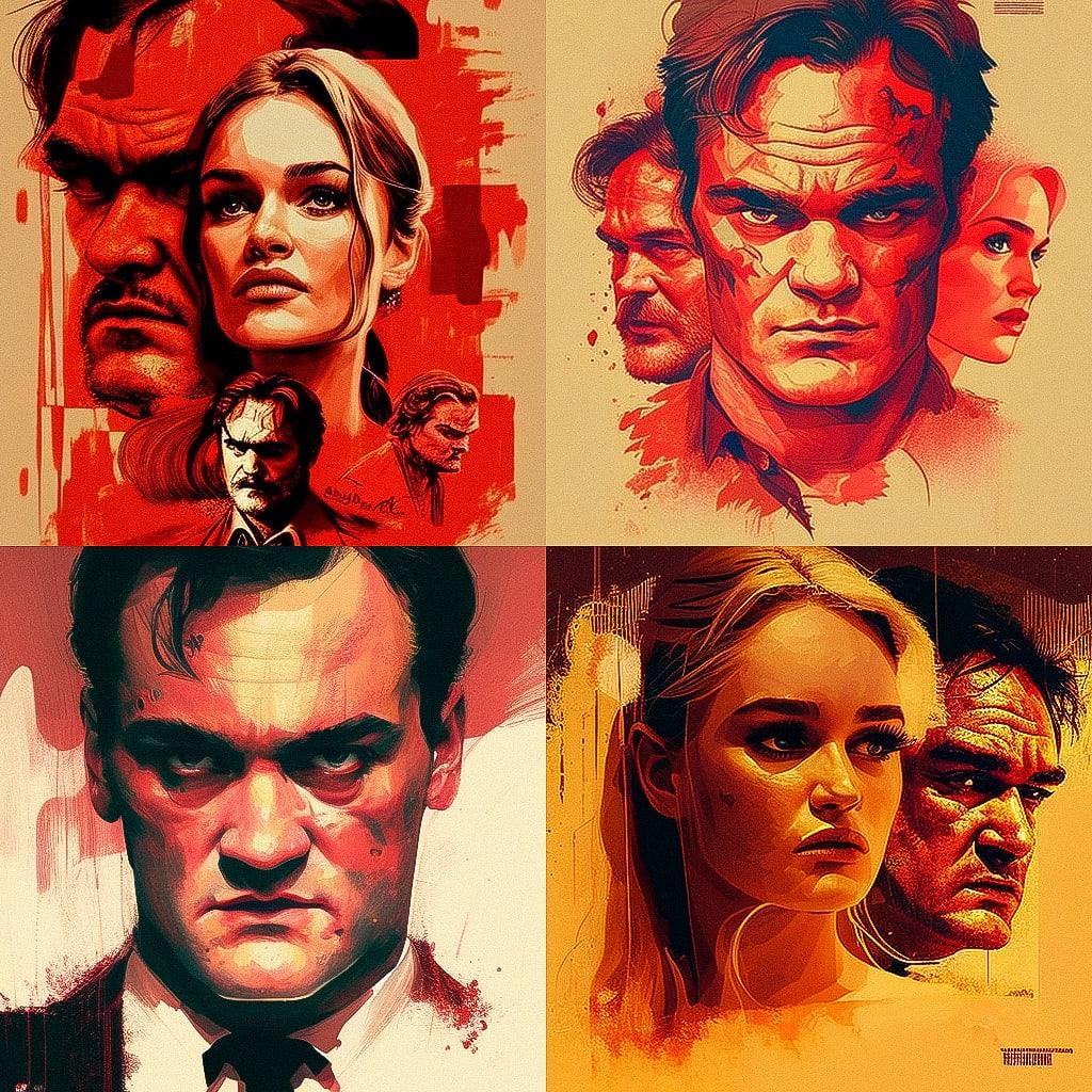 Quentin Tarantino style, Midjourney V4, render 1 of 4