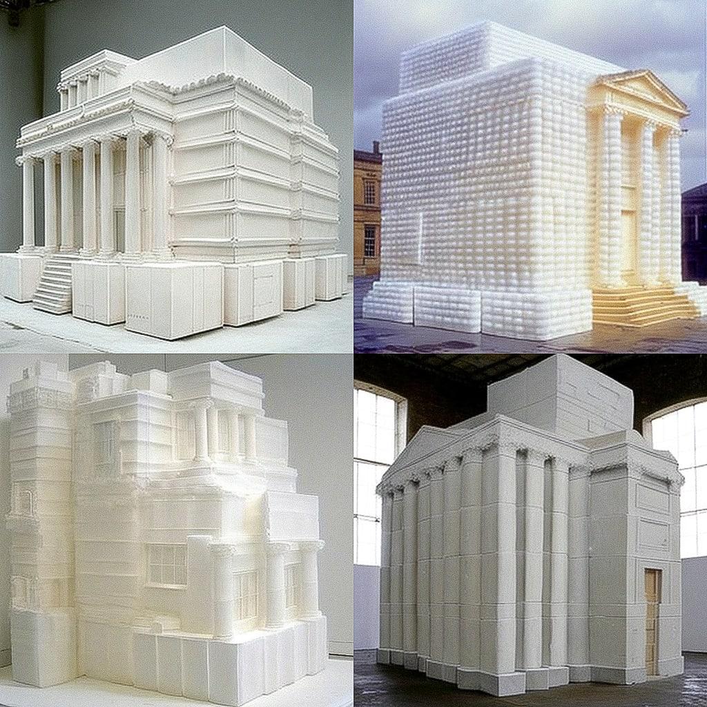 Rachel Whiteread style, Midjourney V4, render 1 of 4