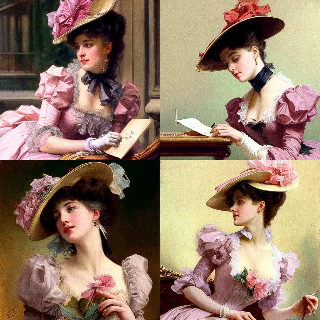 Raimundo de Madrazo y Garreta style, Midjourney V4, render 1 of 4