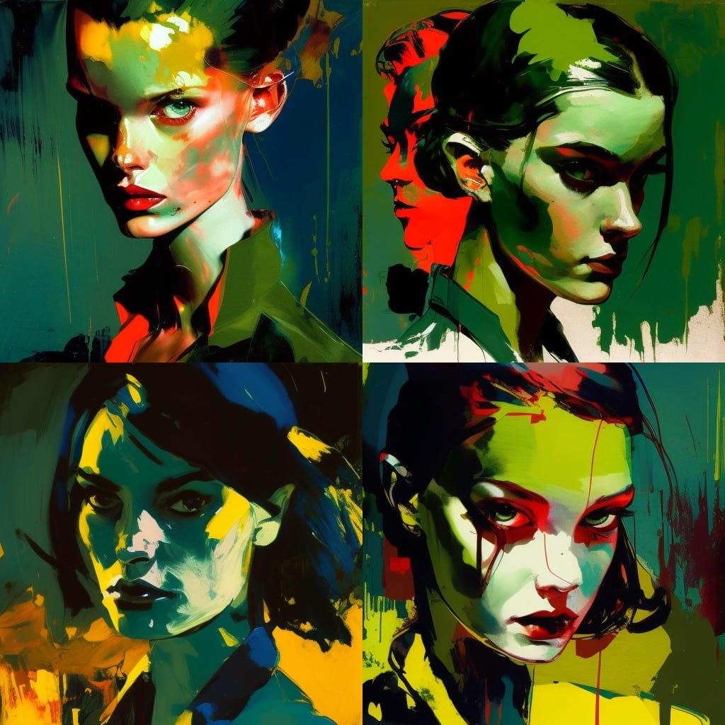 Rainer Fetting style, Midjourney V4, render 1 of 4