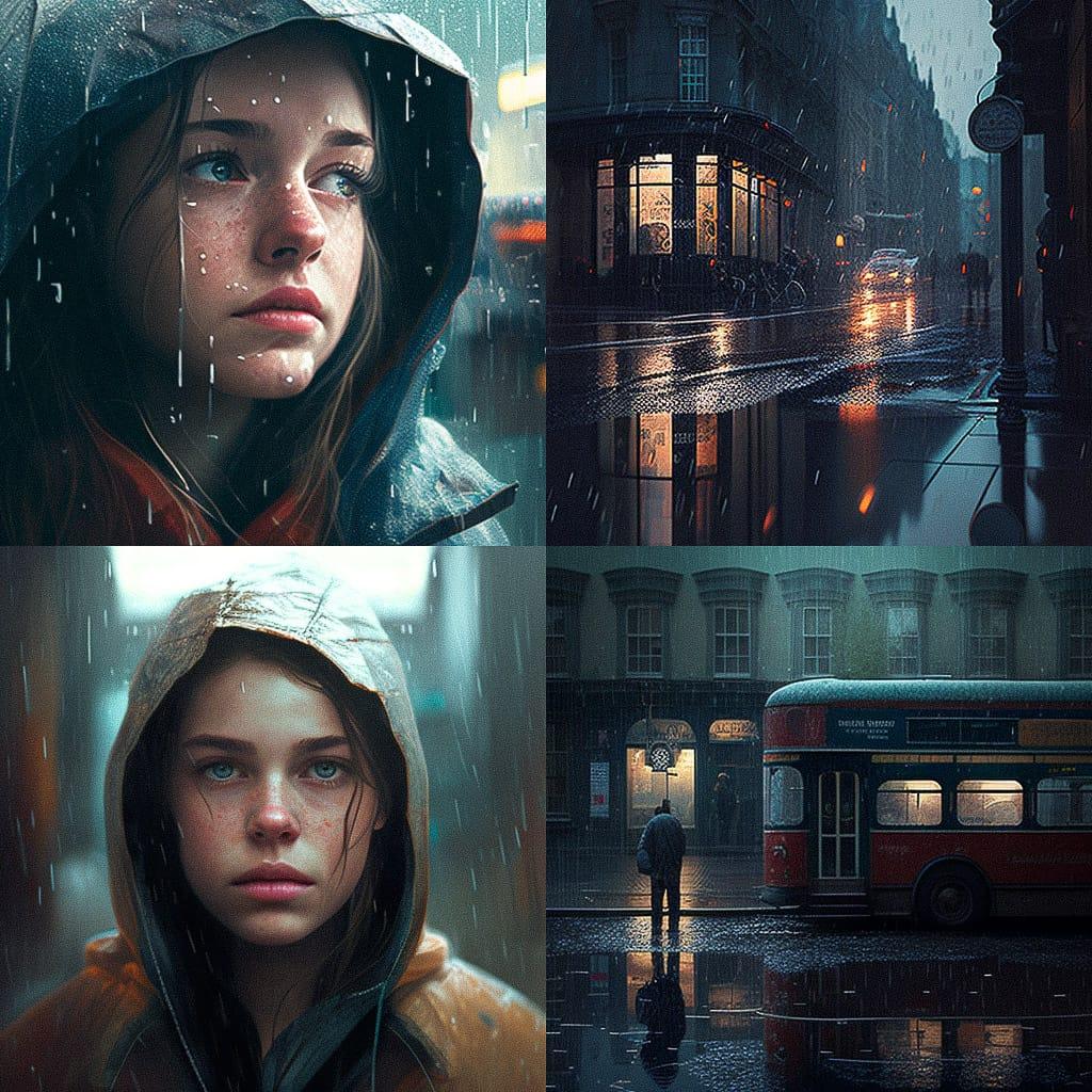 Rainy style, Midjourney V4, render 1 of 4