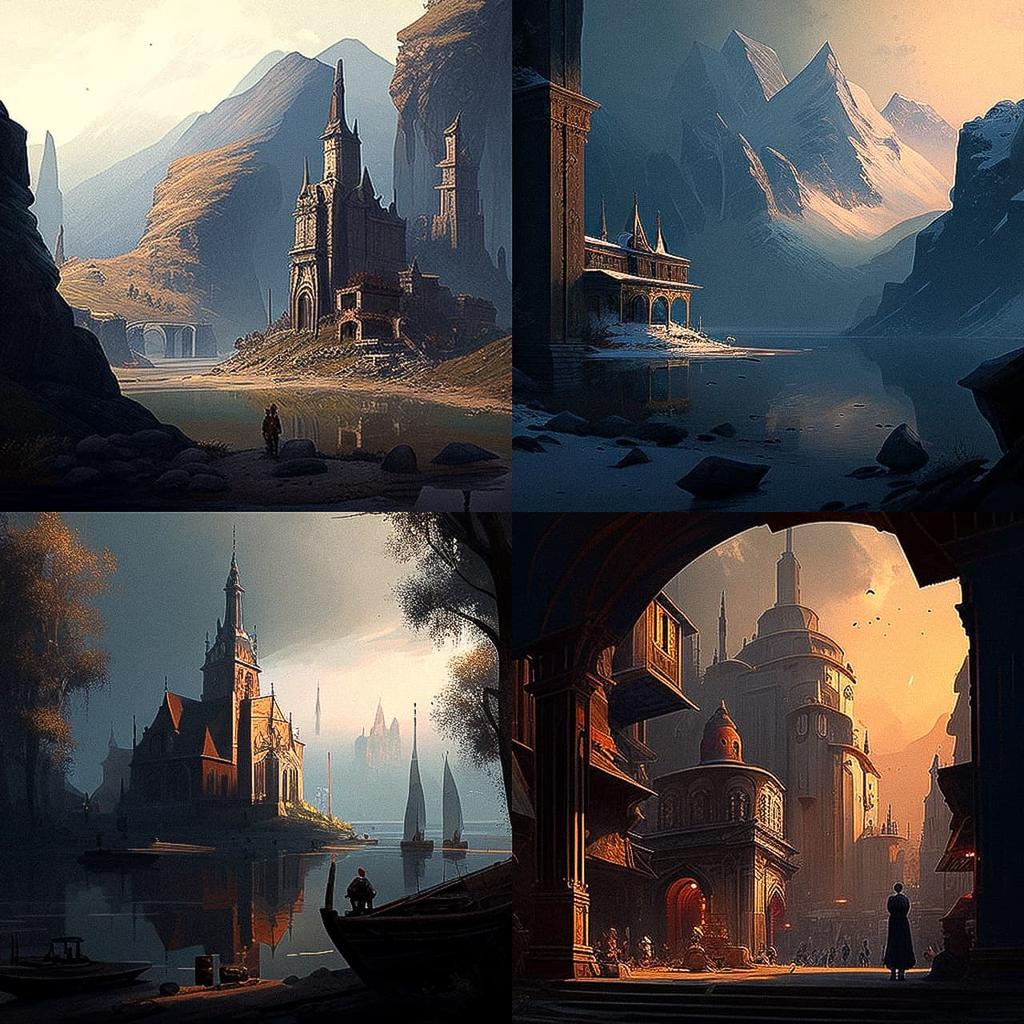 Raphael Lacoste style, Midjourney V4, render 1 of 4