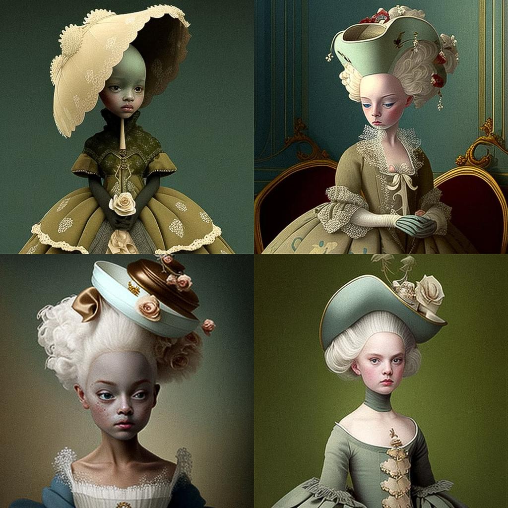 Ray Caesar style, Midjourney V4, render 1 of 4