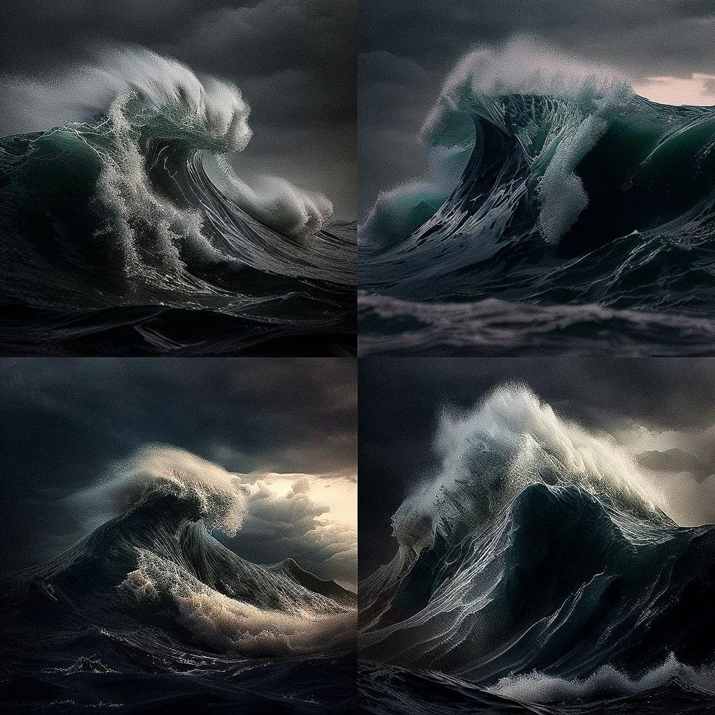 Ray Collins style, Midjourney V4, render 1 of 4