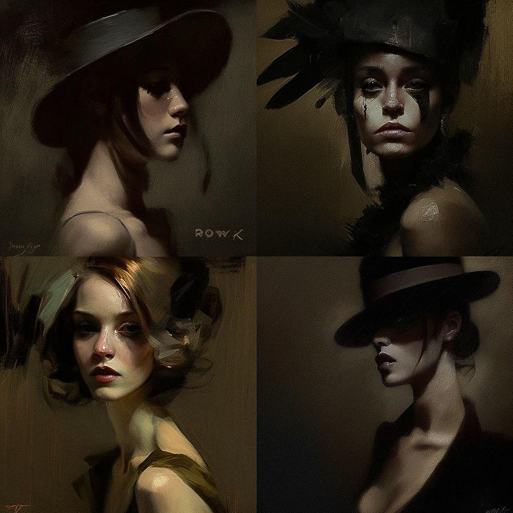 Ray Donley style, Midjourney V4, render 1 of 4