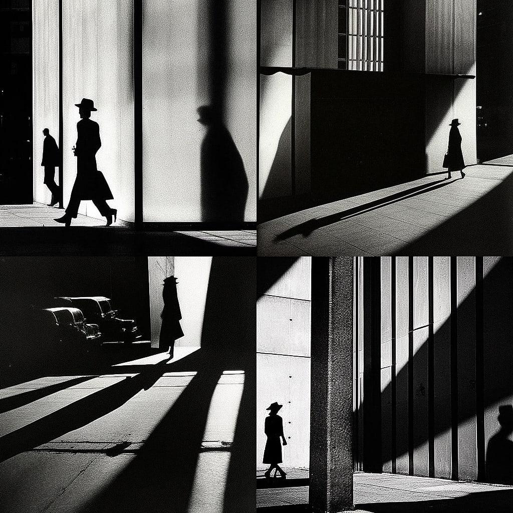Ray Metzker style, Midjourney V4, render 1 of 4