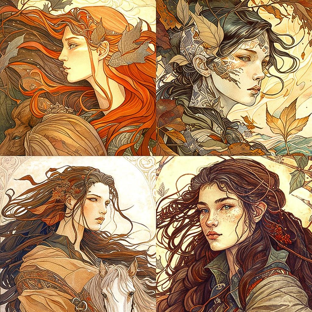 Rebecca Guay style, Midjourney V4, render 1 of 4