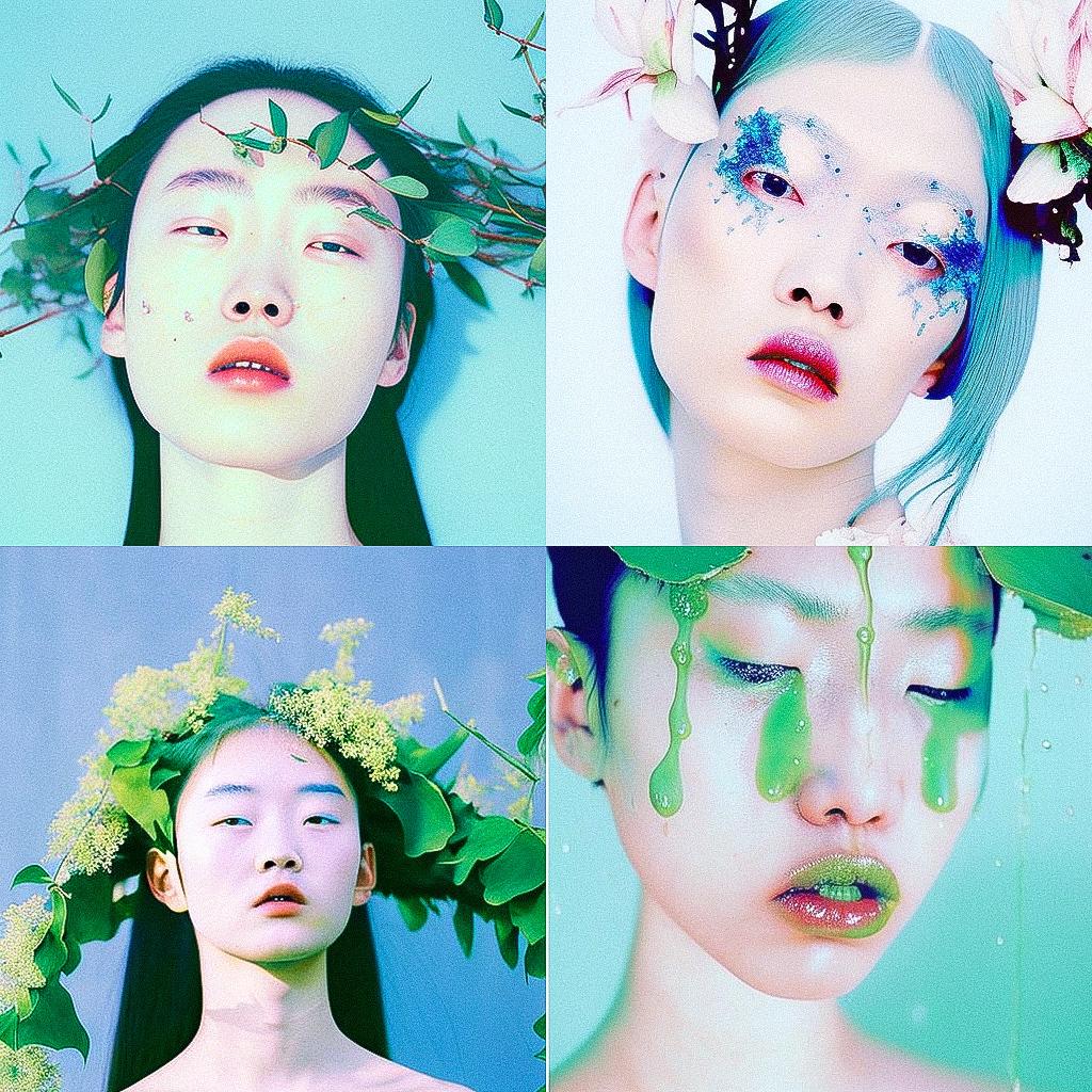 Ren Hang style, Midjourney V4, render 1 of 4