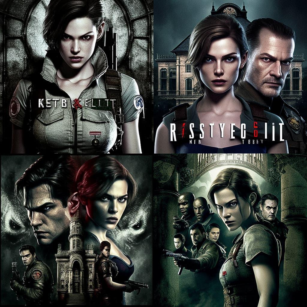 Resident Evil style, Midjourney V4, render 1 of 4