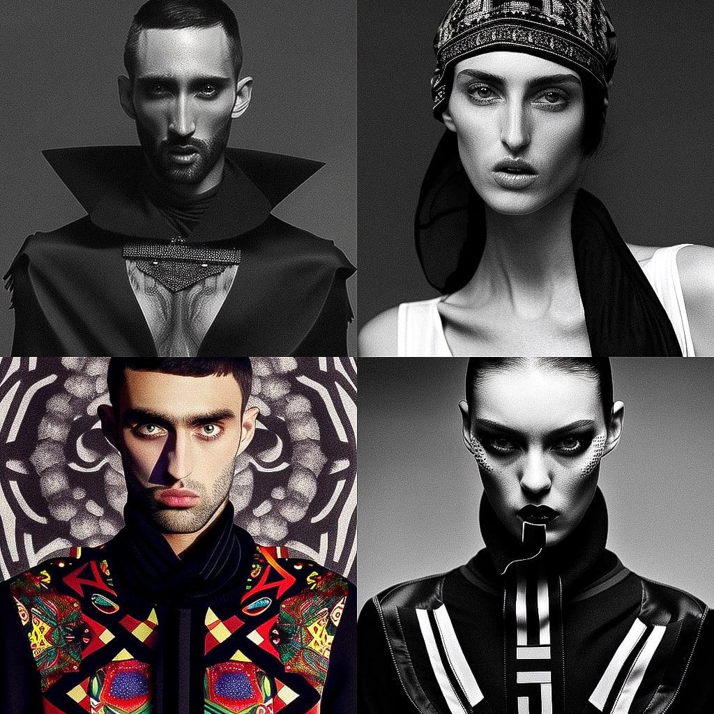 Riccardo Tisci style, Midjourney V4, render 1 of 4