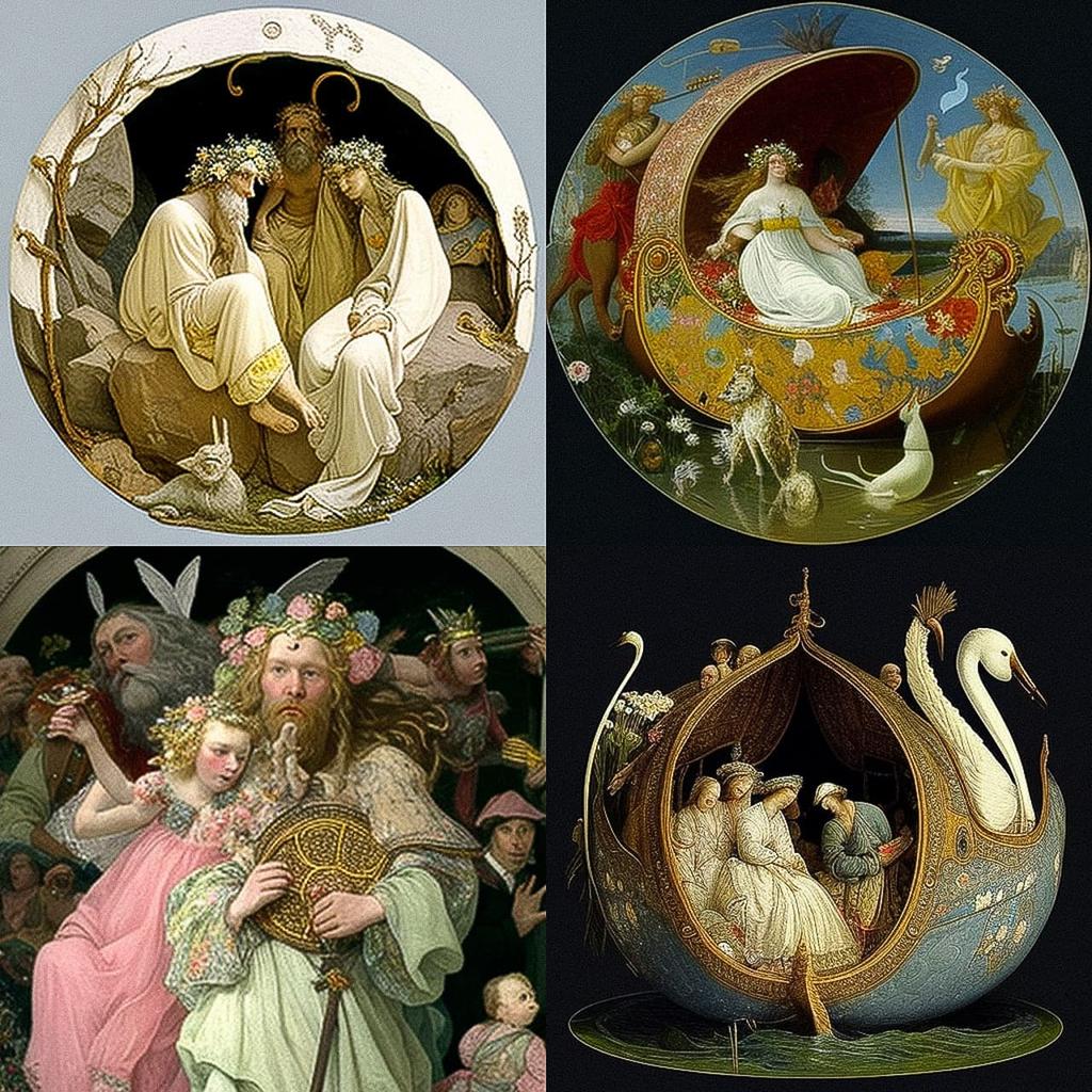 Richard Dadd style, Midjourney V4, render 1 of 4