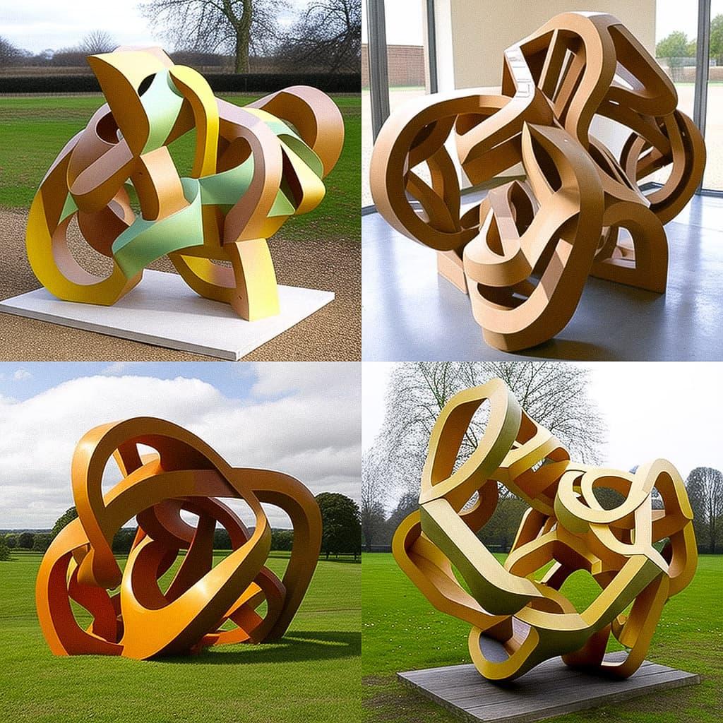 Richard Deacon style, Midjourney V4, render 1 of 4