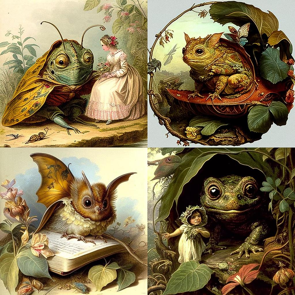 Richard Doyle style, Midjourney V4, render 1 of 4