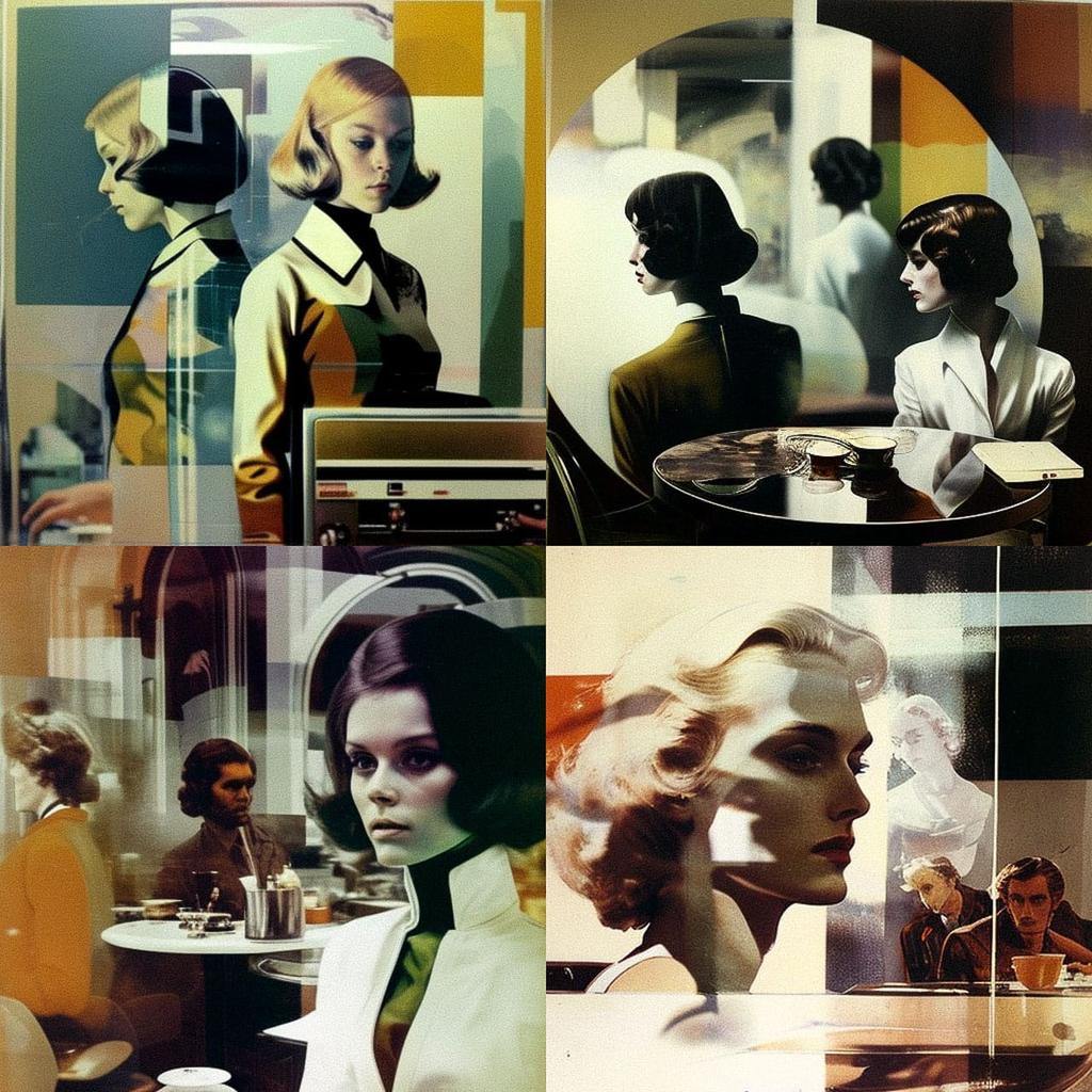 Richard Hamilton style, Midjourney V4, render 1 of 4