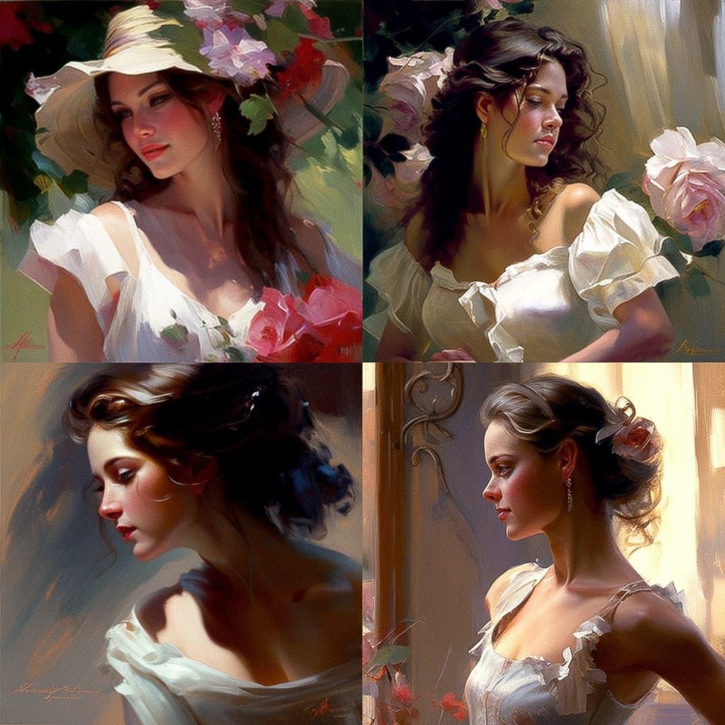 Richard S. Johnson style, Midjourney V4, render 1 of 4