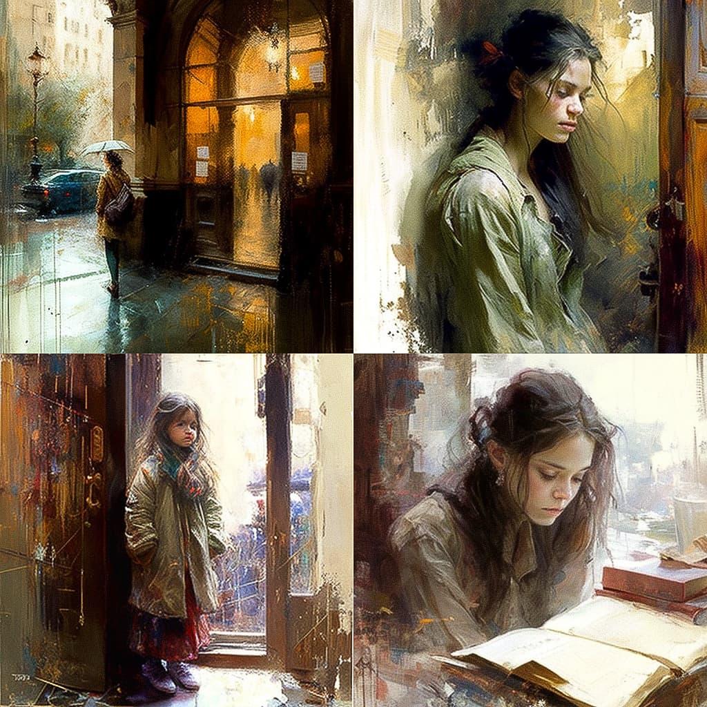 Richard Schmid style, Midjourney V4, render 1 of 4