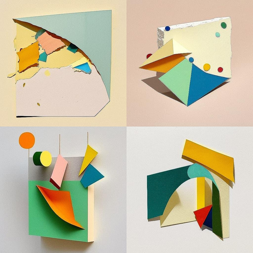 Richard Tuttle style, Midjourney V4, render 1 of 4