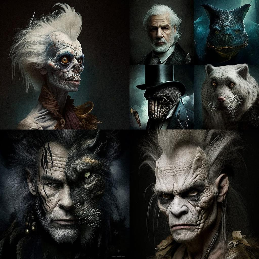 Rick Baker style, Midjourney V4, render 1 of 4