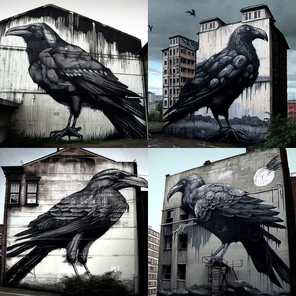 ROA style, Midjourney V4, render 1 of 4