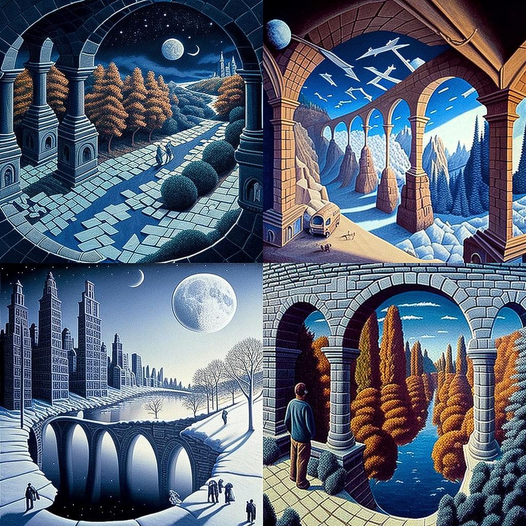 Rob Gonsalves style, Midjourney V4, render 1 of 4