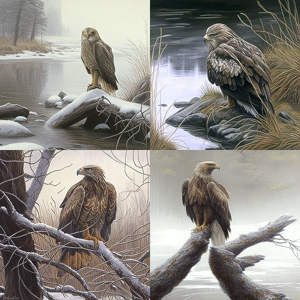 Robert Bateman style, Midjourney V4, render 1 of 4