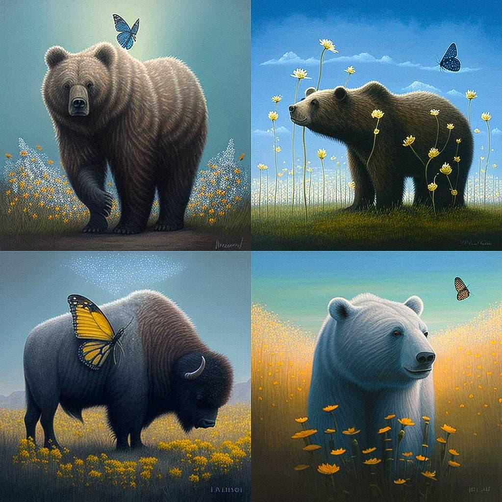 Robert Bissell style, Midjourney V4, render 1 of 4
