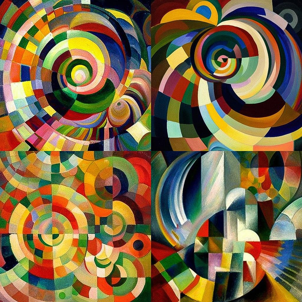 Robert Delaunay style, Midjourney V4, render 1 of 4