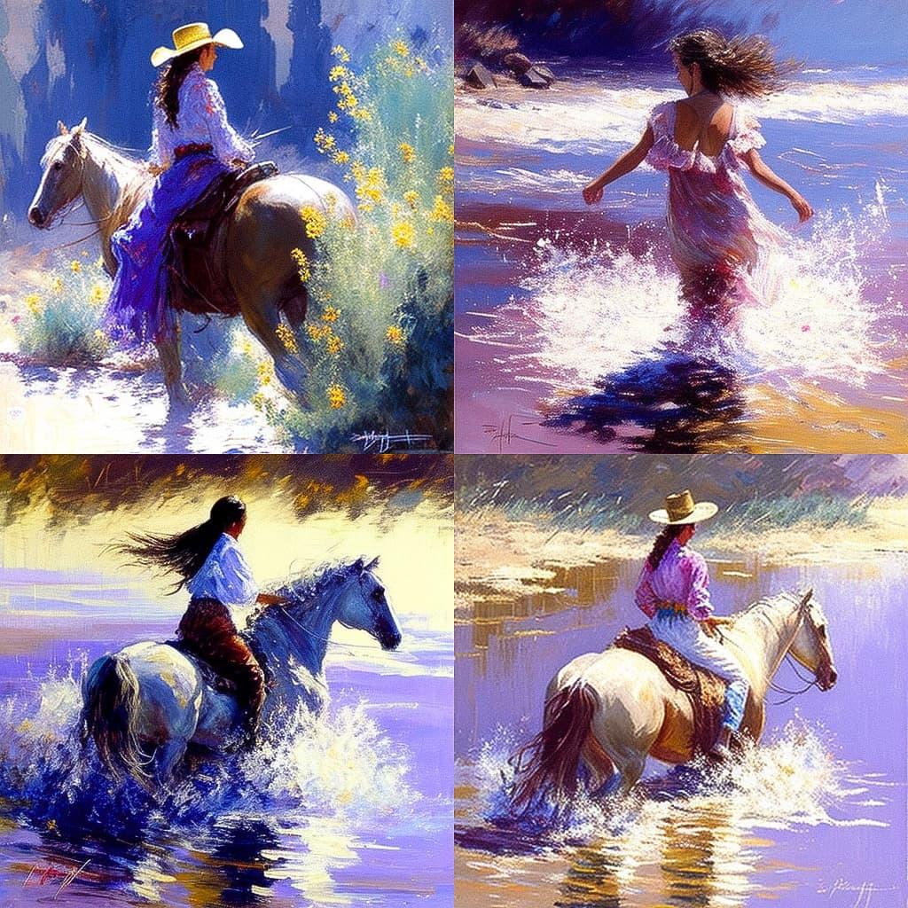 Robert Hagan style, Midjourney V4, render 1 of 4