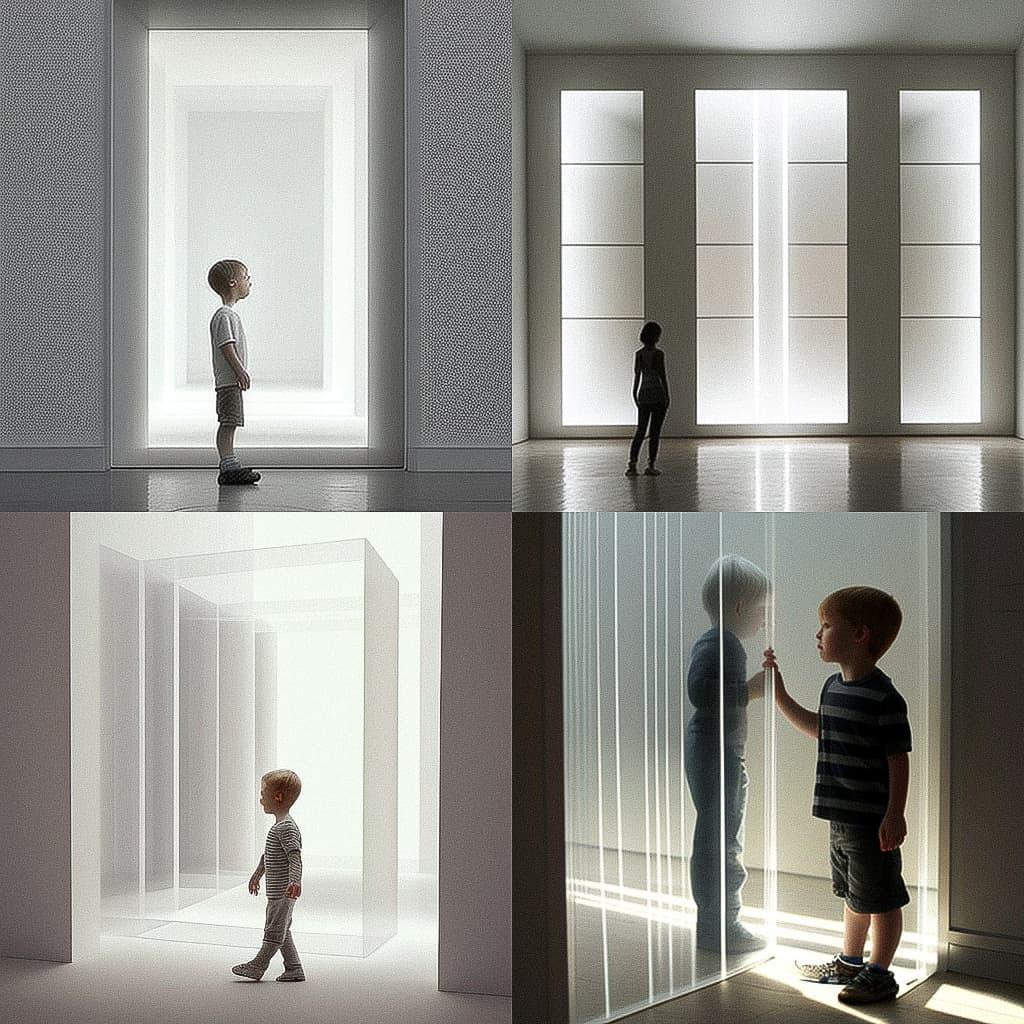 Robert Irwin style, Midjourney V4, render 1 of 4