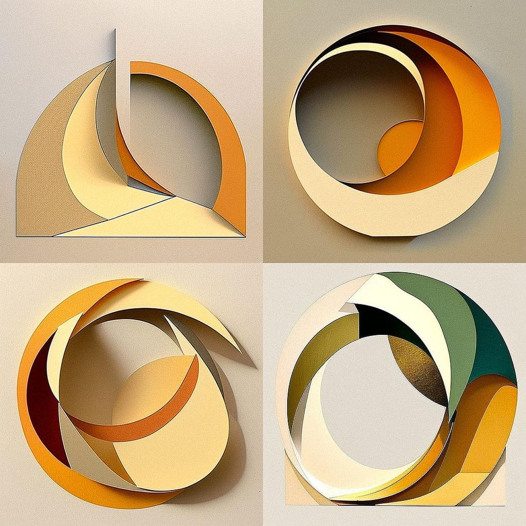 Robert Mangold style, Midjourney V4, render 1 of 4