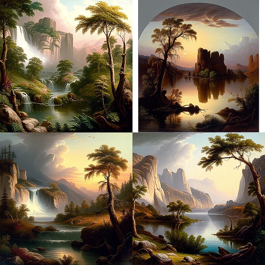 Robert Seldon Duncanson style, Midjourney V4, render 1 of 4