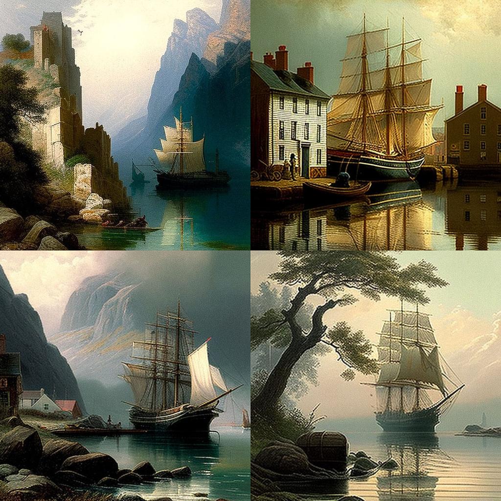 Robert Swain Gifford style, Midjourney V4, render 1 of 4