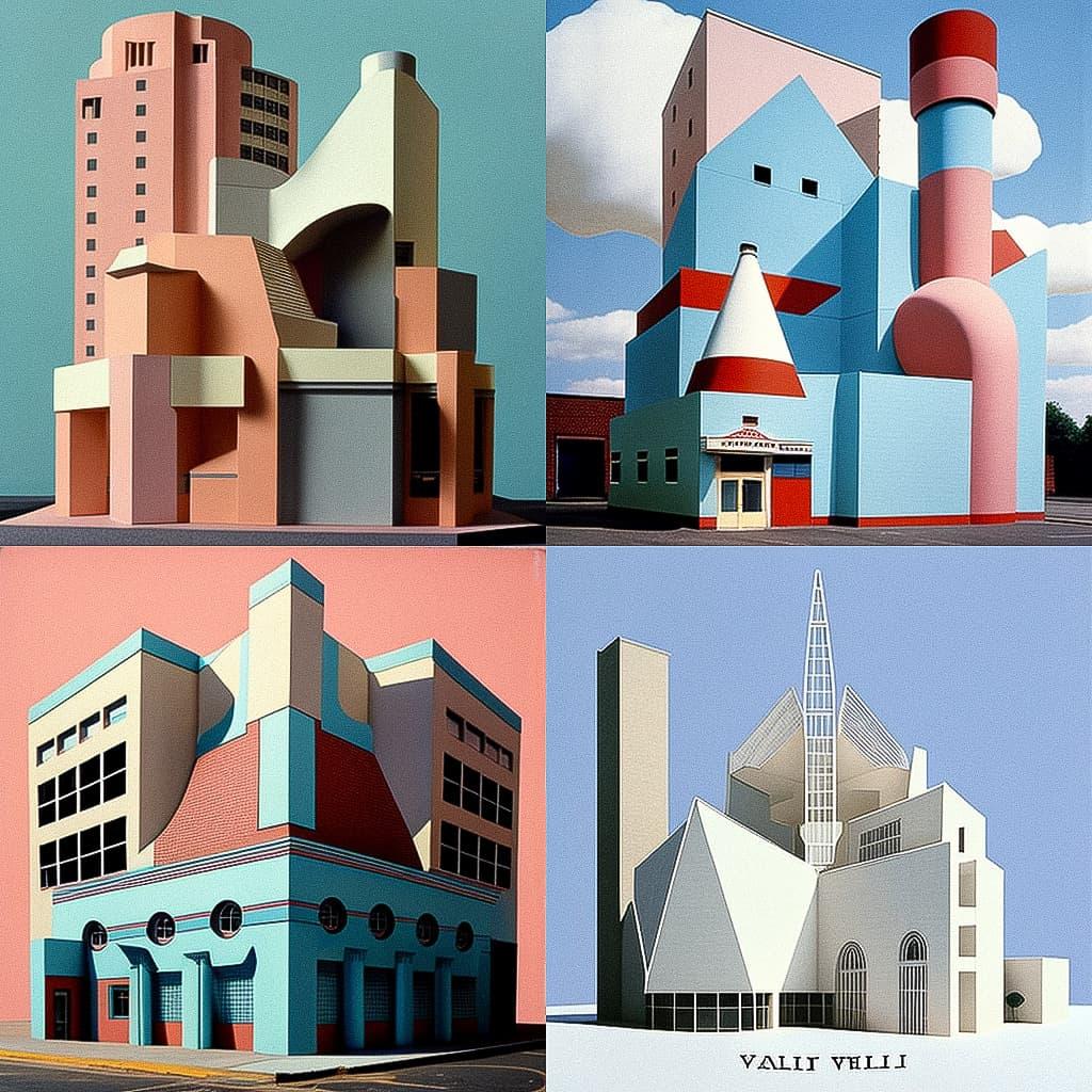 Robert Venturi style, Midjourney V4, render 1 of 4