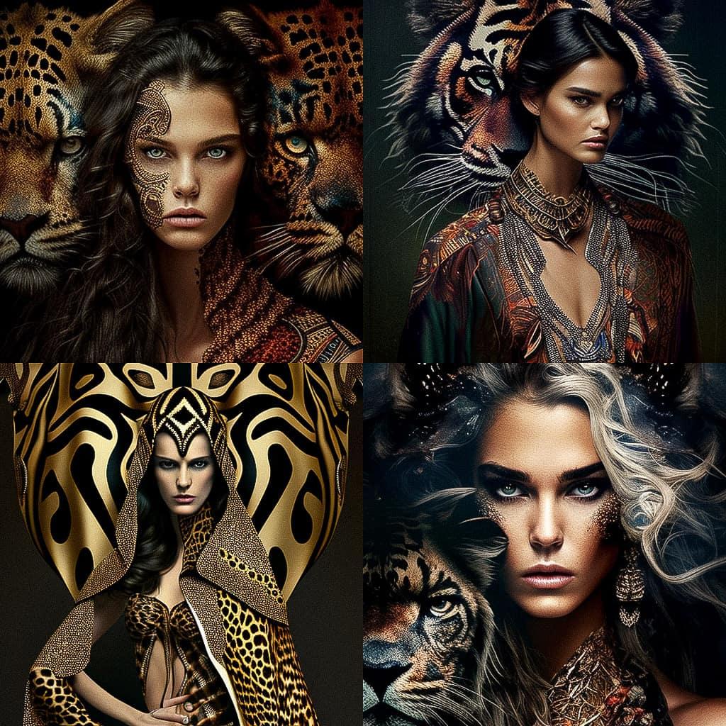 Roberto Cavalli style, Midjourney V4, render 1 of 4
