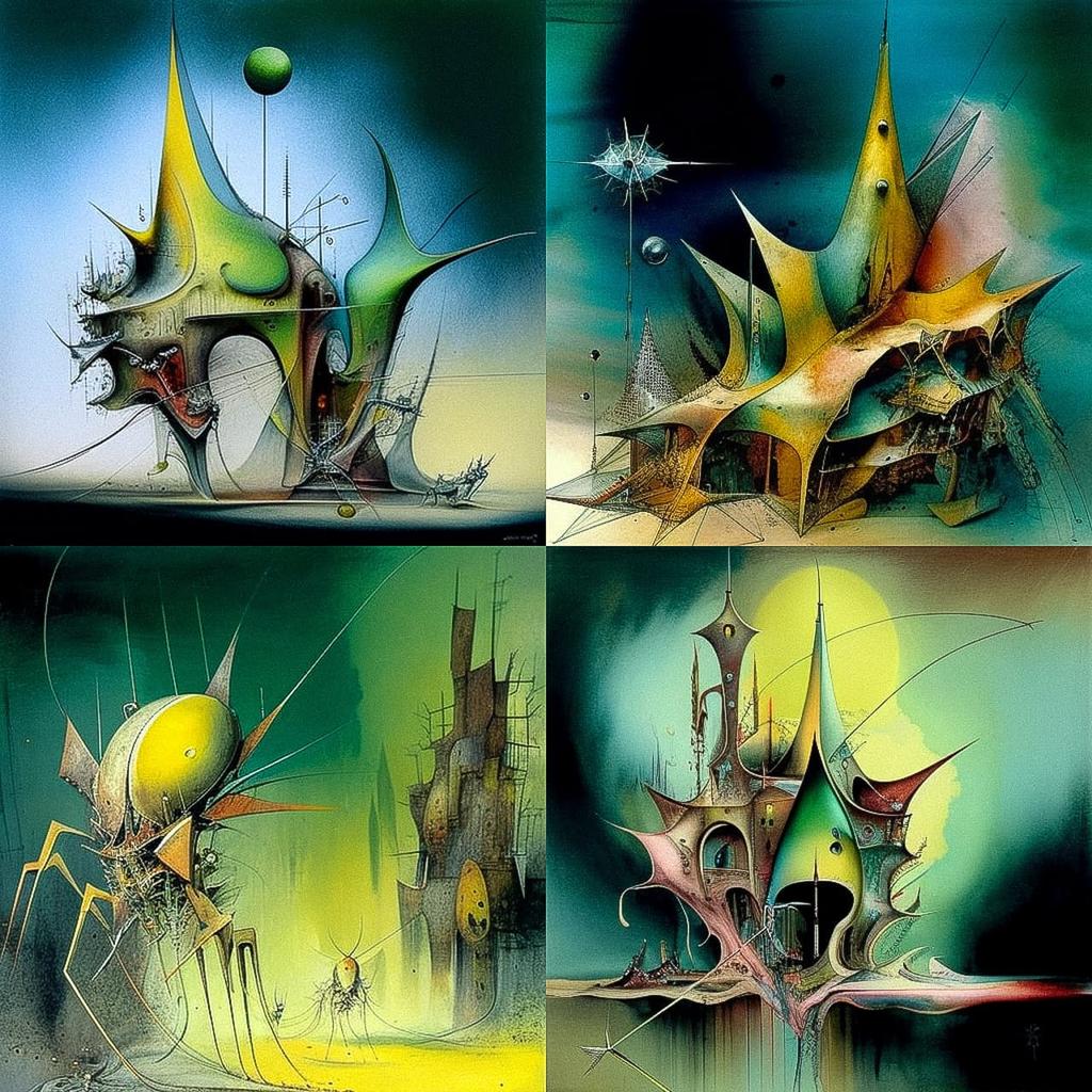 Roberto Matta style, Midjourney V4, render 1 of 4