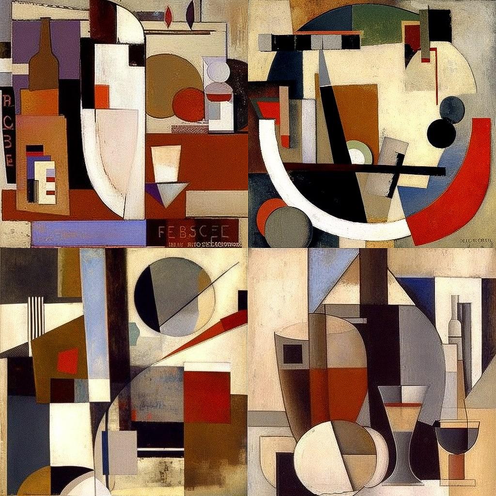 Roger de La Fresnaye style, Midjourney V4, render 1 of 4
