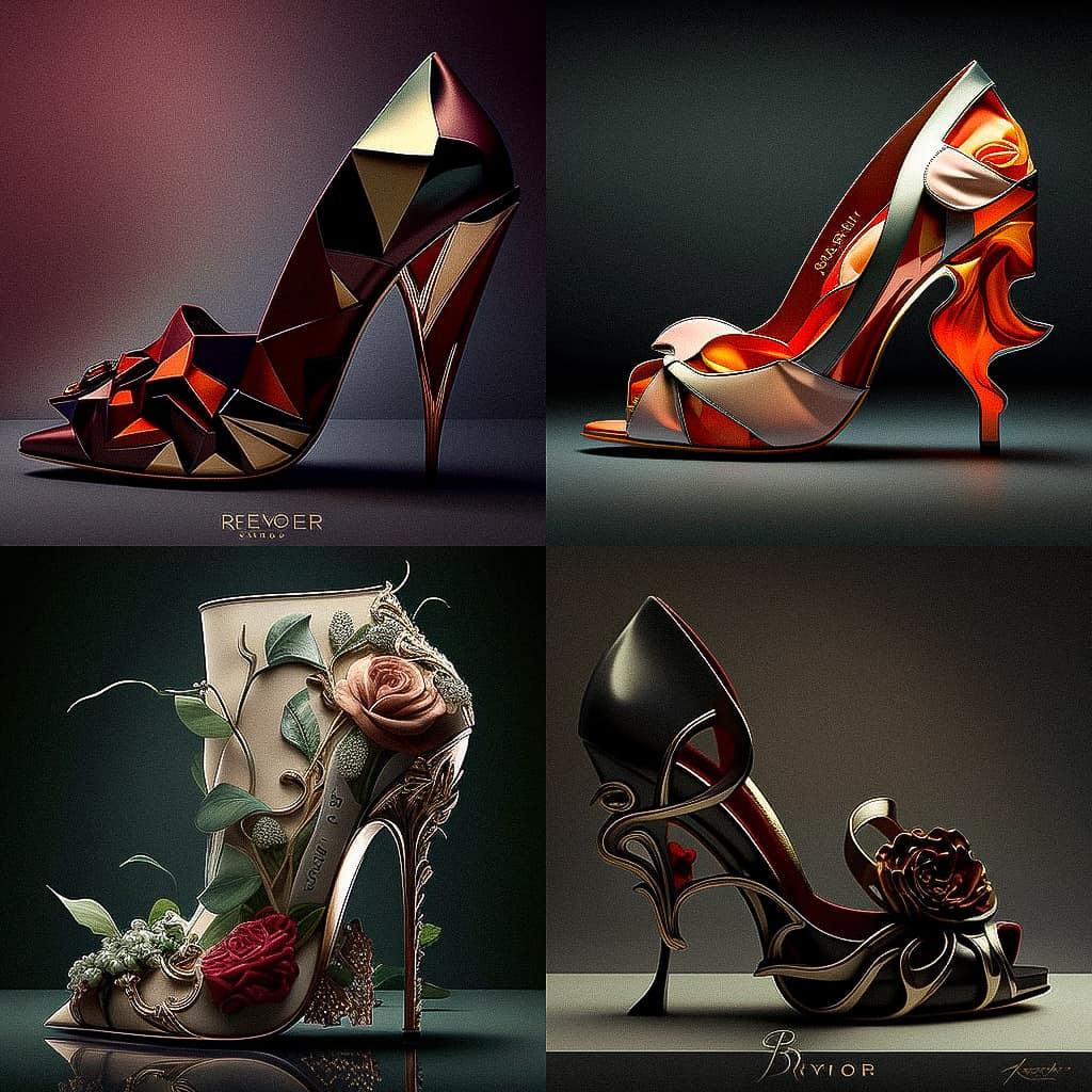 Roger Vivier style, Midjourney V4, render 1 of 4