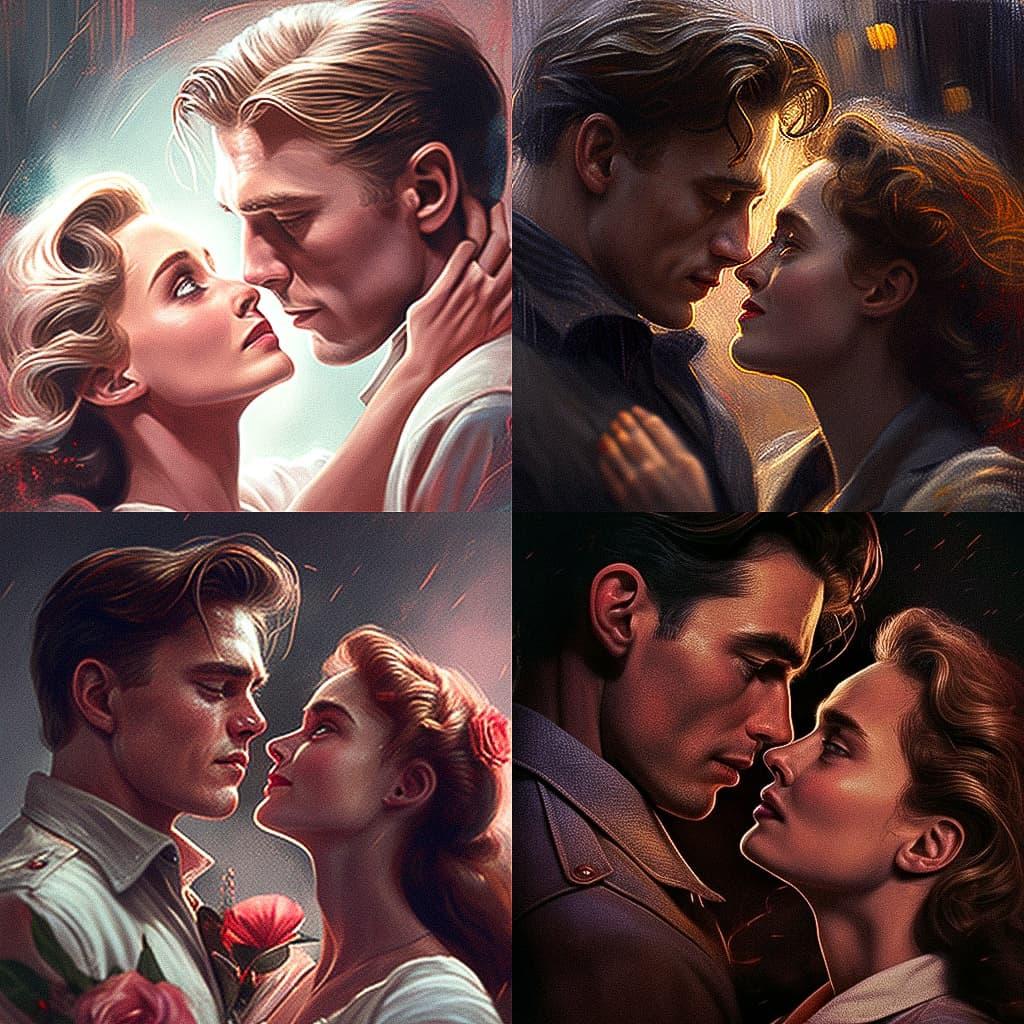 Romance movie style, Midjourney V4, render 1 of 4