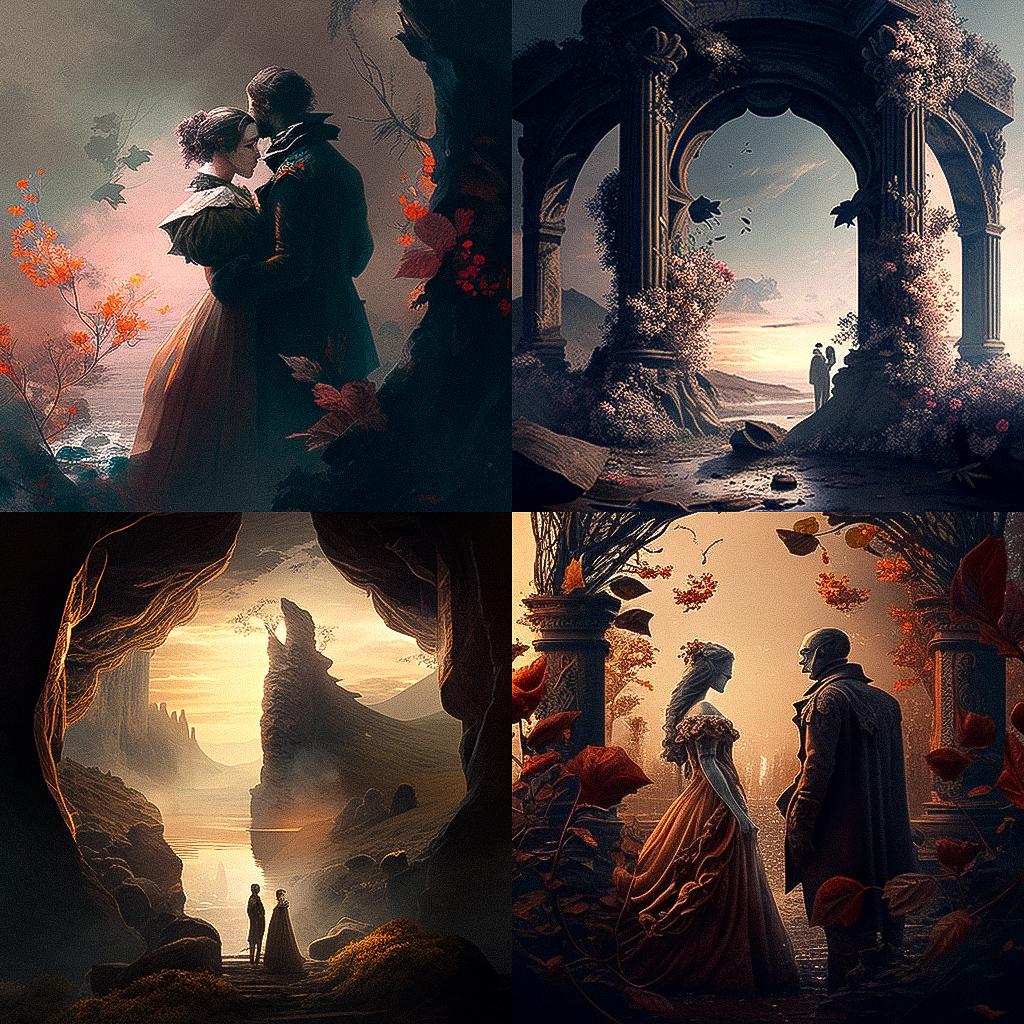 Romanticism style, Midjourney V4, render 1 of 4