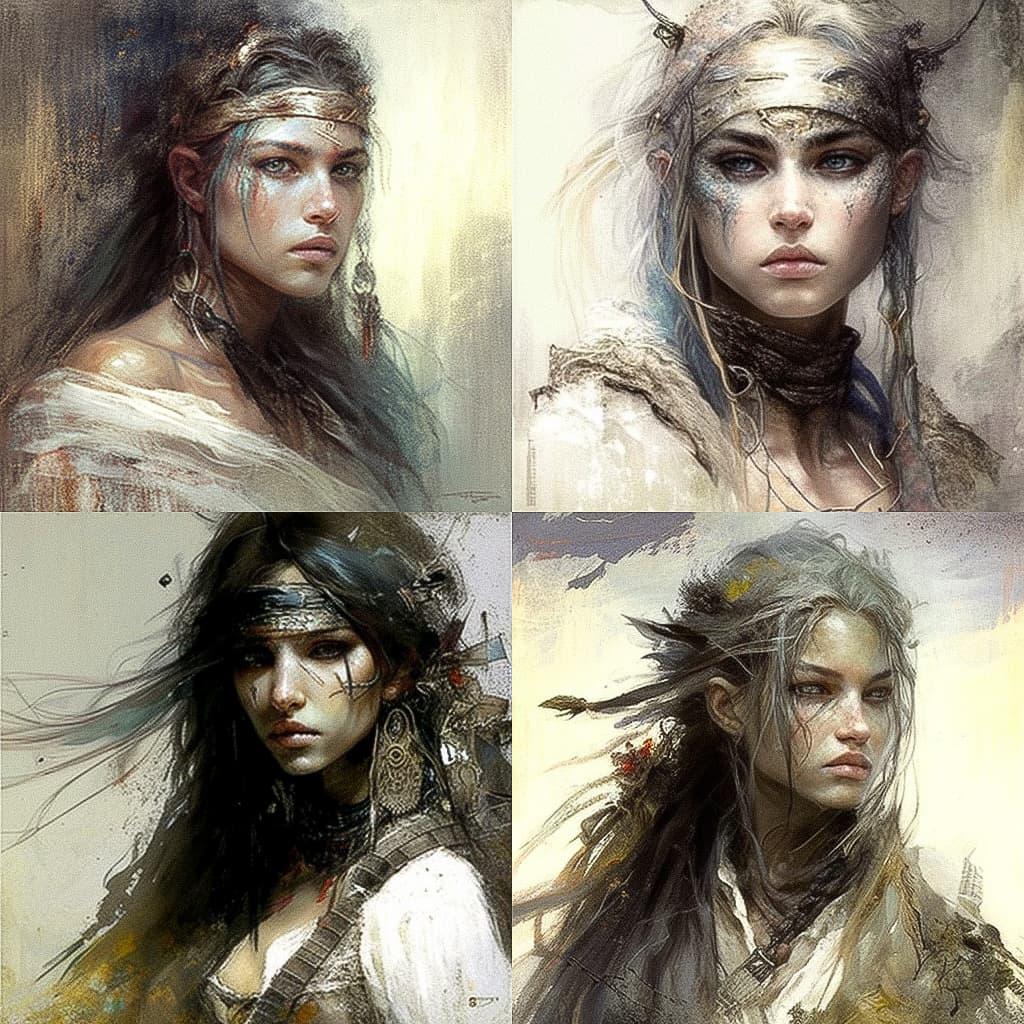 Romulo Royo style, Midjourney V4, render 1 of 4
