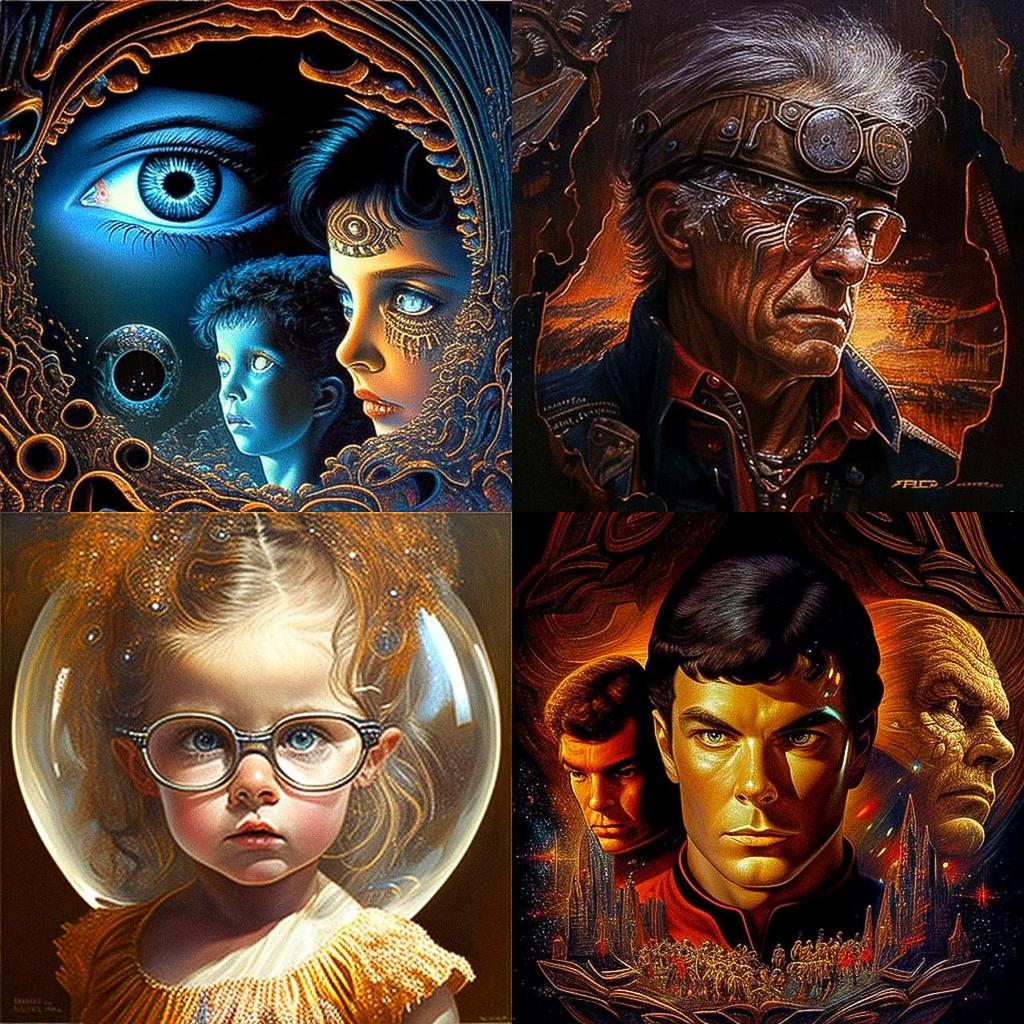 Ron Walotsky style, Midjourney V4, render 1 of 4