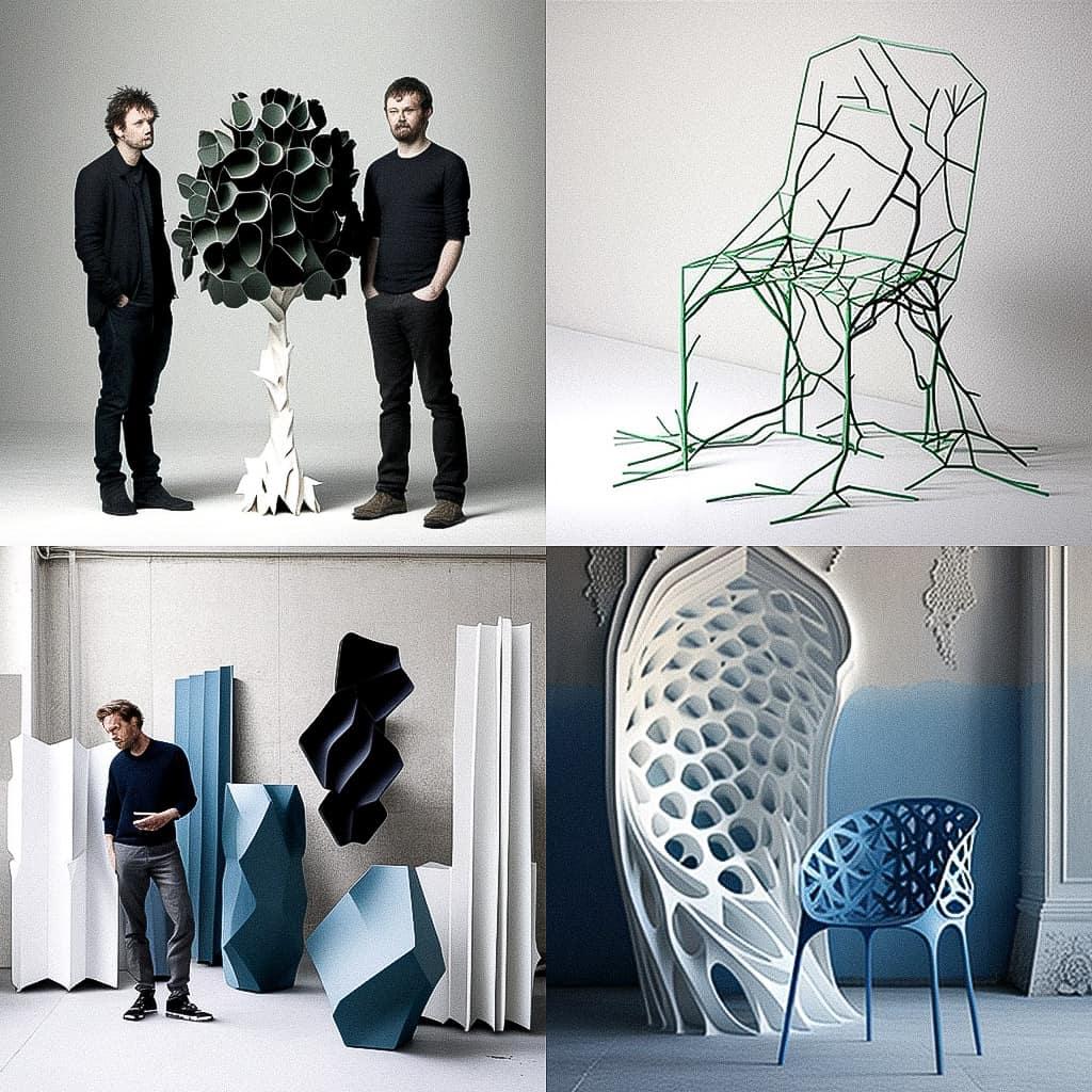 Ronan and Erwan Bouroullec style, Midjourney V4, render 1 of 4