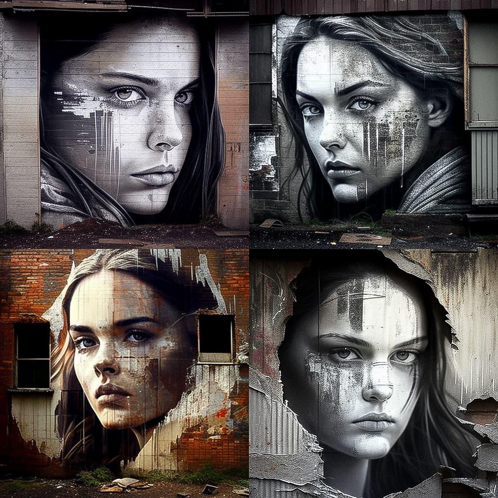 Rone style, Midjourney V4, render 1 of 4