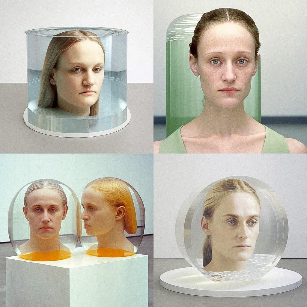 Roni Horn style, Midjourney V4, render 1 of 4