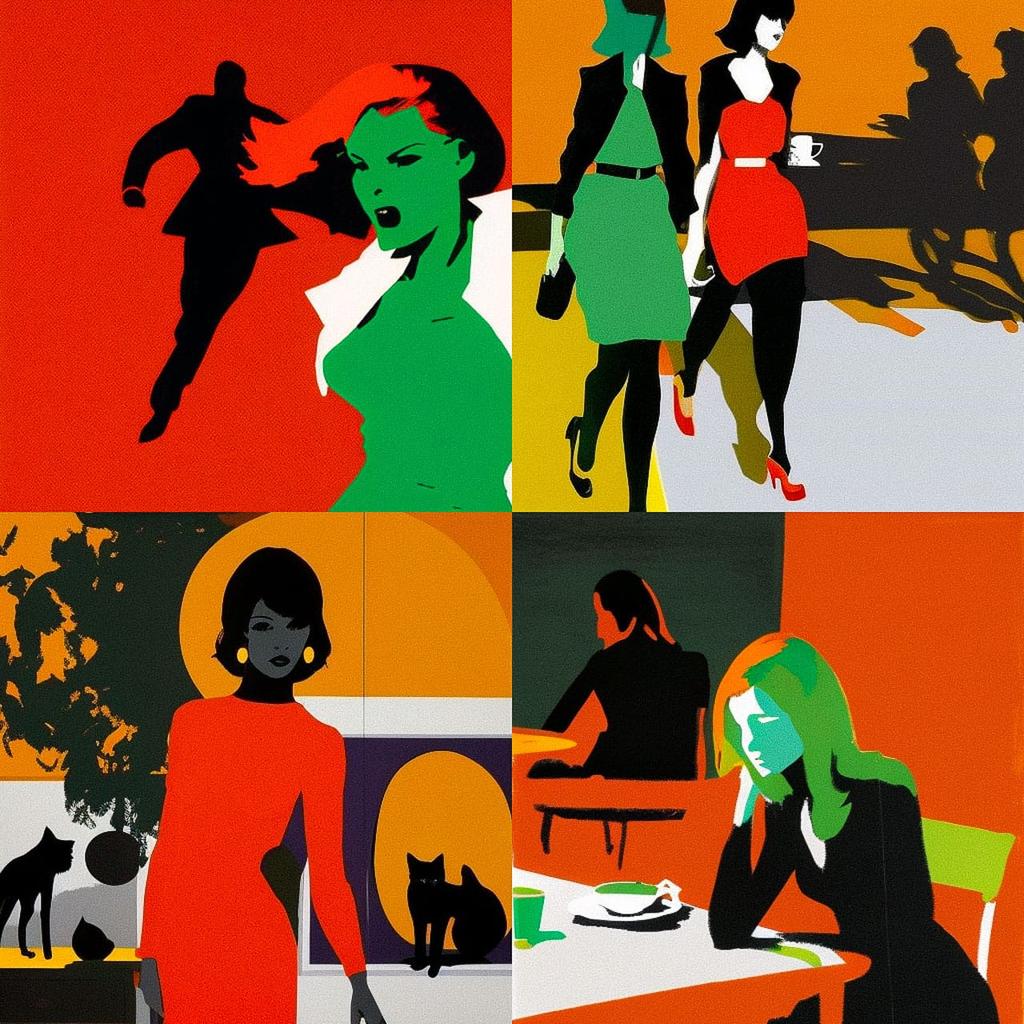 Rosalyn Drexler style, Midjourney V4, render 1 of 4
