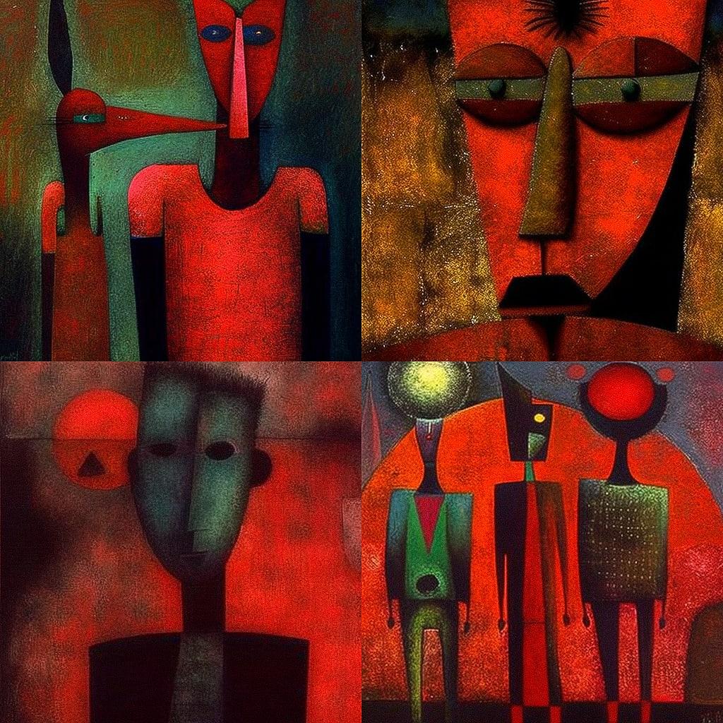Rufino Tamayo style, Midjourney V4, render 1 of 4