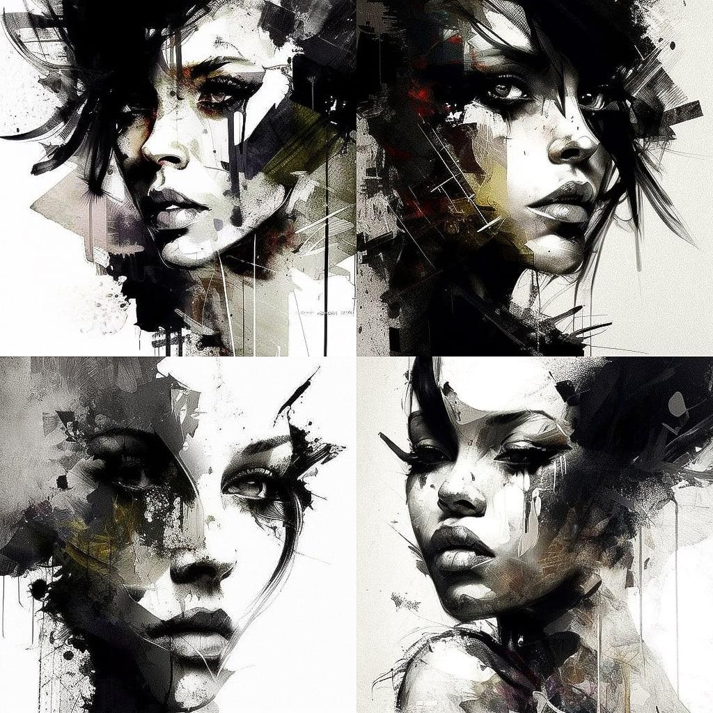 Russ Mills style, Midjourney V4, render 1 of 4