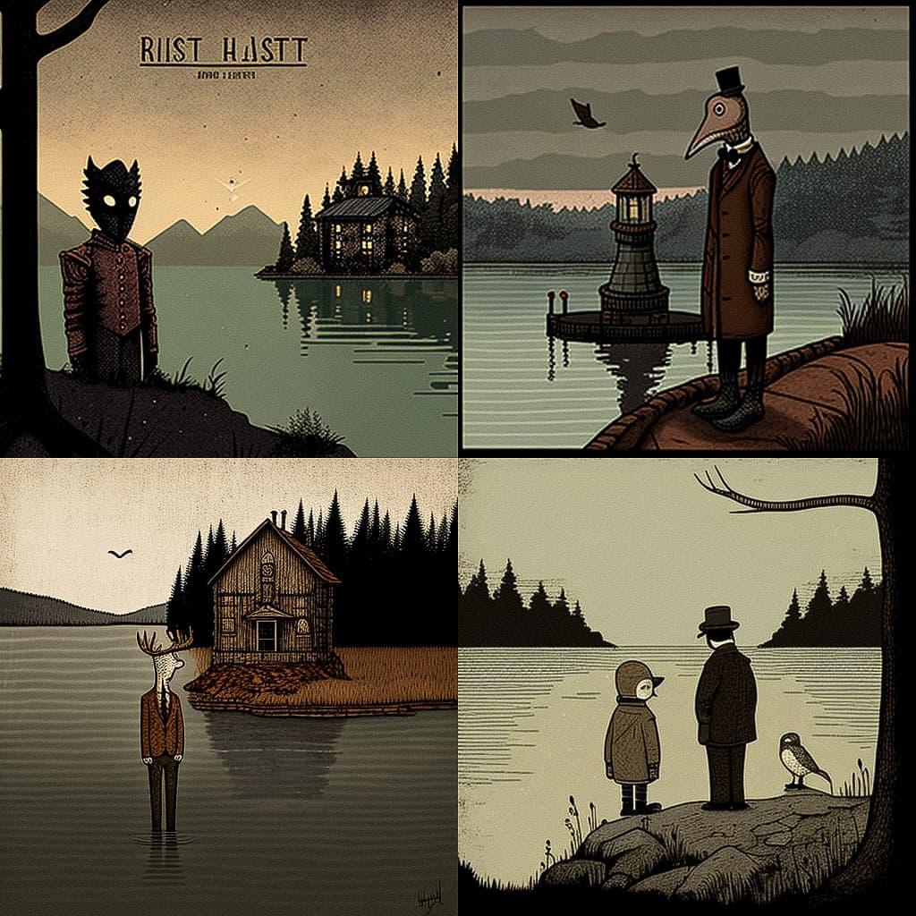 Rusty Lake style, Midjourney V4, render 1 of 4